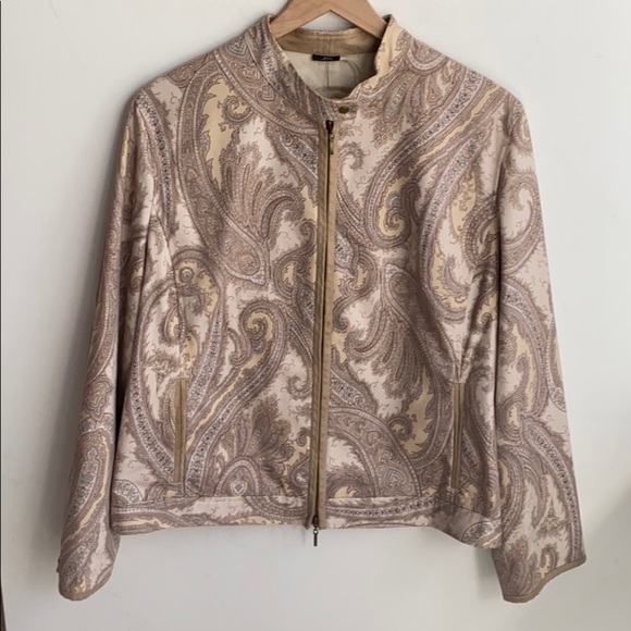 Jax Paisley full zip Moto jacket, size 14 - Picture 14 of 16